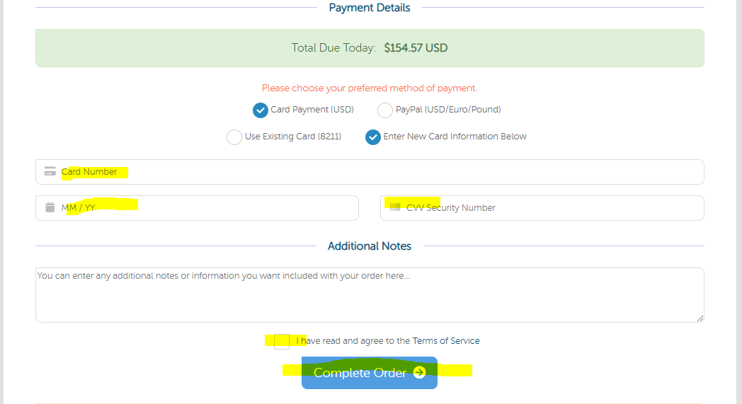 DomainRace信用卡內容
